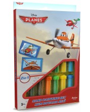 Δημιουργικό σετ χρωματισμού με άμμο Red Castle - Planes, με 2 πίνακες