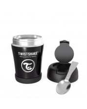 Δοχείο τροφίμων Twistshake Insulated Pastel - Μαύρο, 350 ml