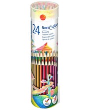 Χρωματιστά μολύβια Staedtler Noris Colour 185 - 24 χρώματα, σε μεταλλικό δοχείο