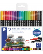 Μαρκαδόροι διάρκειας  Staedtler Design Journey - 18 χρώματα, διπλής όψης