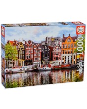 Παζλ Educa 1000 κομμάτια - Στρεβλά σπίτια στο Άμστερνταμ -1