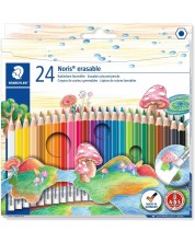 Χρωματιστά μολύβια Staedtler Noris Club 144 - 24 χρώματα, με γόμα