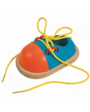 Ξύλινο παιχνίδι Woody - Παπούτσι με κορδόνια για δέσιμο