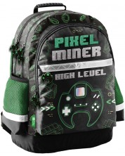 Σχολικό σακίδιο Paso Pixel Miner - Με 2 θήκες, 19 l