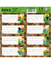 Σχολικές ετικέτες  BackUp - Pixels Minecraft, 8 τεμάχια, ποικιλία -1