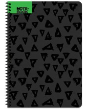 Τετράδιο με σπιράλ Keskin Color Delta - A4, 80 φύλλα, μικρά τετράγωνα, ποικιλία -1