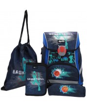 Σχολικό σετ  ABC 123 Basketball - 2023,  σακίδιο πλάτης, αθλητική τσάντα  και  δύο κασετίνες  -1