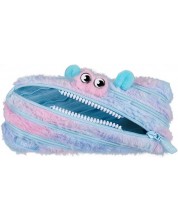 Σχολική κασετίνα  Zipit -Furry Monster, μεσαίο, μπλε-ροζ -1