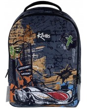 Σχολική τσάντα   Kaos 2 σε 1 - Wroom, 4 θήκες