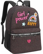 Σχολική τσάντα  Miss Lemonade Girl Power  - 2 τμήματα, λάμψη -1