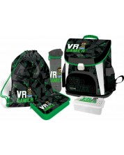 Σχολικό σετ  Lizzy Card VR Gamer - Σακίδιο πλάτης, αθλητική τσάντα, κασετίνα , κουτί φαγητού και μπουκάλι