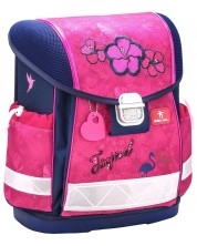 Σχολική τσάντα-κουτί Belmil - Tropical Pink, με σκληρό πάτο και 1 τμήμα -1