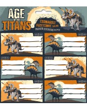 Σχολικές ετικέτες Ars Una Age of the Titans - 18 τεμάχια