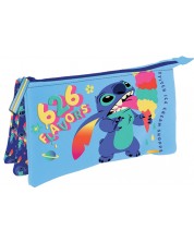 Σχολική κασετίνα Kstationery Lilo &Stitch - Με 3 θήκες και 1 φερμουάρ -1