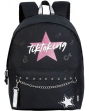 Σχολική τσάντα   Unkeeper Tiktoking Around - Star, μαύρη  -1