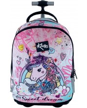 Σχολική τσάντα με ρόδες Kaos 2 σε 1 - Sweet Dream