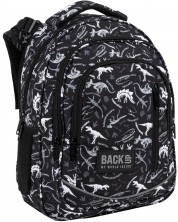 Σχολική τσάντα Derform BackUp - Black dinosaurs