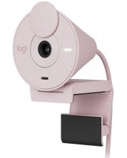 Web κάμερα Logitech - Brio 300 Full HD, 1080p, USB, Rose -1