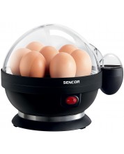 Βραστήρας Αυγών Sencor - SEG 710BP, 7 τεμ., διάφανο/μαύρο -1