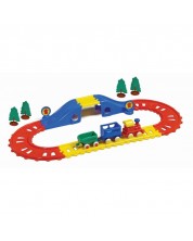 Σιδηροδρομική γραμμή με γέφυρα για τρένου Viking Toys,21 αντικείμενα -1