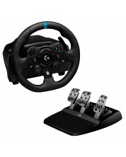 Τιμόνι με πεντάλια Logitech - G923, Xbox/PC/PS4, μαύρο