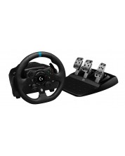 Τιμόνι με πεντάλια Logitech - G923, Xbox/PC, μαύρο -1