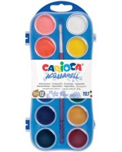 Υδατοχρώματα με πινέλο Carioca - 12 χρώματα
