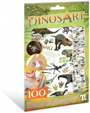 Προσωρινά τατουάζ DinosArt - Δεινόσαυροι που λάμπουν στο σκοτάδι, 100 κομμάτια -1