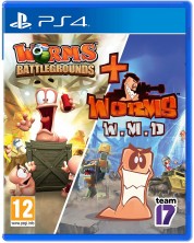 Worms Battlegrounds + Worms WMD - Double Pack (PS4) -1