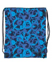 Αθλητική τσάντα με κορδόνι BackUP - Blue abstraction -1