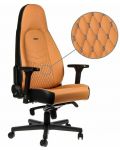 Καρέκλα gaming noblechairs - ICON, φυσικό δέρμα, cognac/black - 1t