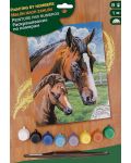 Δημιουργικό σετ ζωγραφικής KSG Crafts - Αριστούργημα, Άλογα - 1t