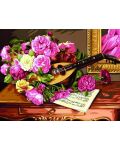 Δημιουργικό σετ ζωγραφικής KSG Crafts - Αριστούργημα, Τριαντάφυλλα - 2t