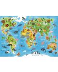 Παζλ Educa 150 κομμάτια - Παγκόσμιος χάρτης με ζώα - 2t