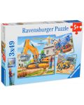 Παζλ Ravensburger 3 x 49 κομμάτια - Δομικές μηχανές  - 1t