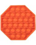 Παιχνίδι άντι -στρες Poppit Fidget - Οκτάγωνο, πορτοκαλί - 1t