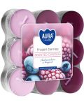 Αρωματικά κεριά ρεσώ  Bispol Aura - Frozen Berries, 18 τεμάχια - 1t