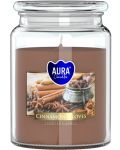 Αρωματικό κερί σε βάζο  Bispol Aura - Cinnamon-Cloves, 500 g - 1t