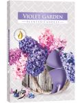 Αρωματικά κεριά Bispol Aura - Violet Garden, 6 τεμάχια - 1t