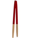 Τσιμπίδα μπαμπού με μαγνήτη Pebbly - 24 cm, κόκκινο - 2t