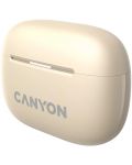 Ασύρματα ακουστικά Canyon - CNS-TWS10, ANC, μπεζ - 6t