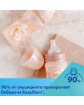Μπουκάλι κατά των κολικών Canpol babies - Easy Start, Gold, 240 ml, ροζ - 5t