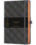 Σημειωματάριο Castelli Copper & Gold - Art Deco Copper, 13 x 21 cm, με γραμμές - 1t