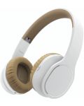 Ακουστικά HAMA "Touch" Bluetooth  On-Ear, Μικρόφωνο, λευκό/καφέ, πλήκτρα αφής - 1t
