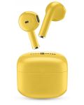 Ασύρματα ακουστικά Cellularline - Music Sound Swag, TWS, κίτρινο - 1t