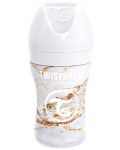 Μπιμπερό Twistshake - Μαρμάρινο λευκό, ανοξείδωτο, 260 ml - 2t