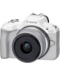 Φωτογραφική μηχανή Mirrorless  Canon - EOS R50, RF-S 18-45mm, f/4.5-6.3 IS STM, λευκό - 1t