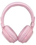 Ασύρματα ακουστικά με μικρόφωνο  PowerLocus - Louise&Mann 5, ροζ - 2t