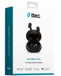 Ασύρματα ακουστικά  ttec - SoundBeat Play, TWS, μαύρο - 6t