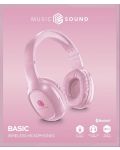 Ασύρματα ακουστικά με μικρόφωνο Cellularline - Music Sound Basic, ροζ - 3t